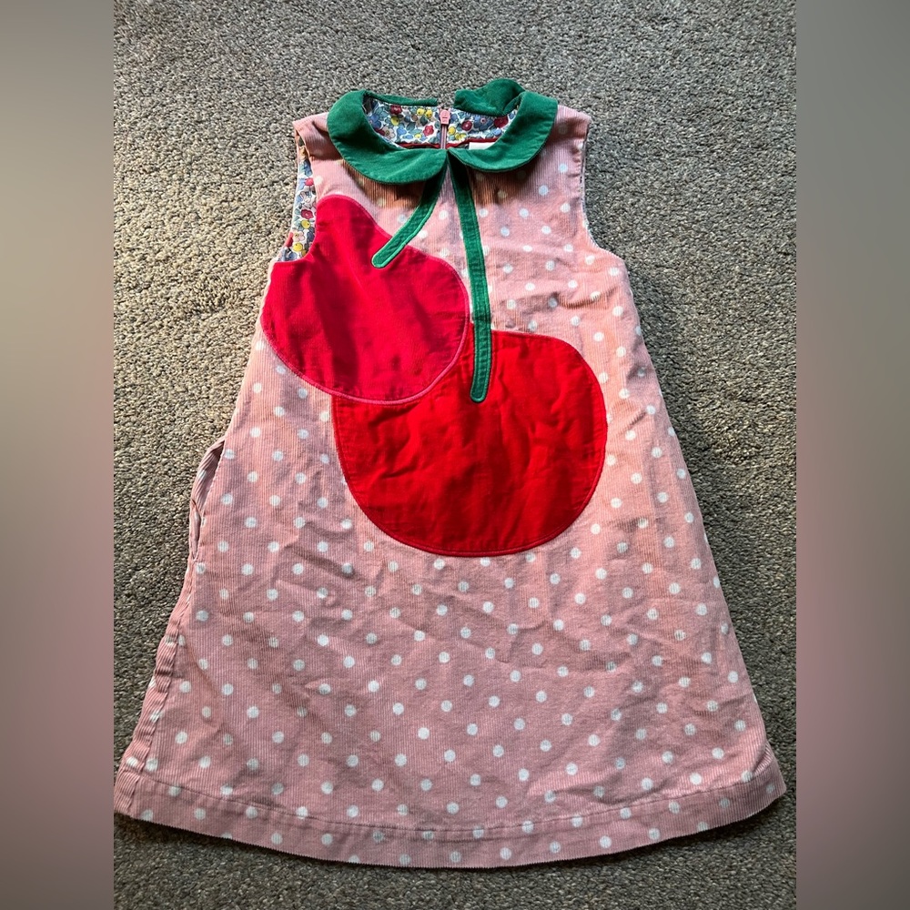 Mini Boden Cherry Corduroy Shift Dress (7/8)
